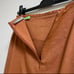 Theory Luxe ECO CRUNCH Skirt, Orange and Brown, Size 36, Linen.