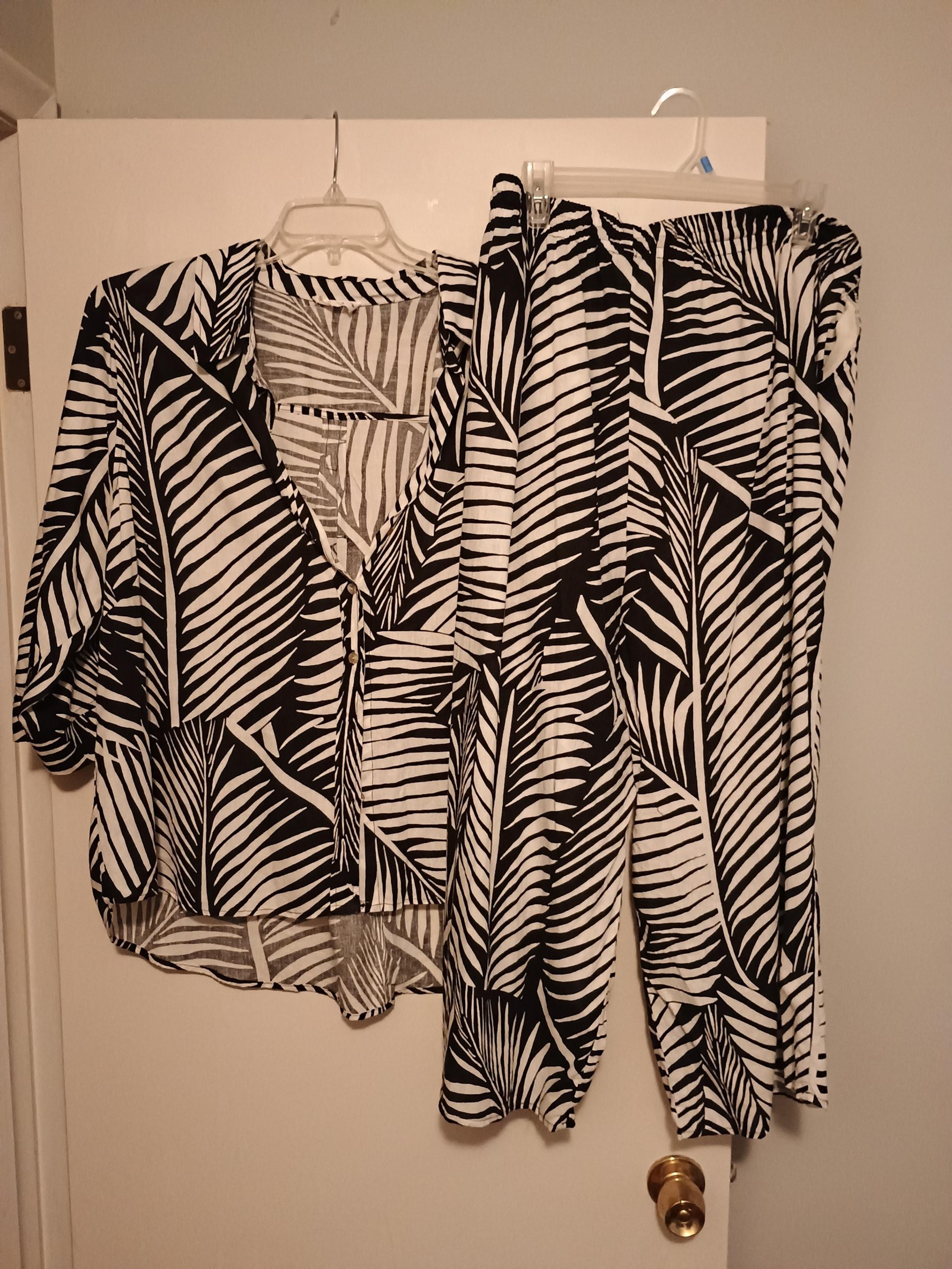 Panama Jack linen Capri set 2X