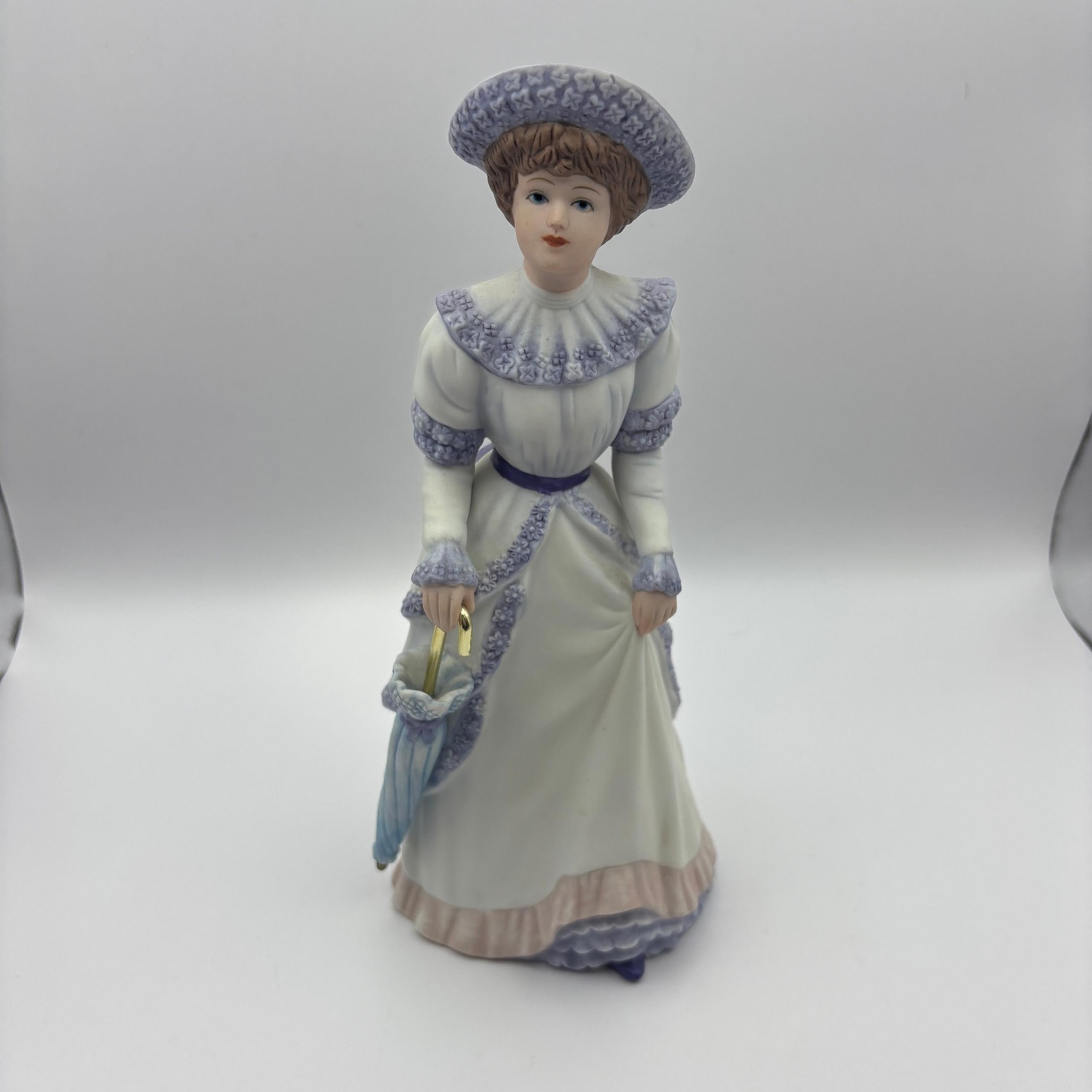 Home Interiors Penelope Figurine #1491 Victorian Lady with Umbrella Collectible
