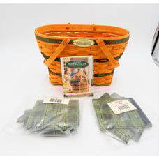 Longaberger Traditions 1997 Fellowship Basket Lid Liner Protector Handle Gripper