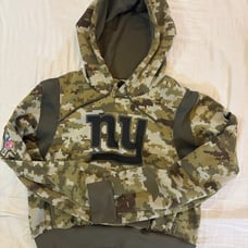 New York Giants Women’s Custom Nike Salute To Service Crop Hoodie Medium Camo