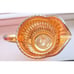 Imperial Carnival Glass Creamer & Sugar Bowl Marigold Lustre Rose Ruffled Rim