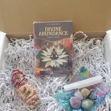 Divine Abundance Oracle Card Gift Set | crystals| Sage | Selenite | spiritual