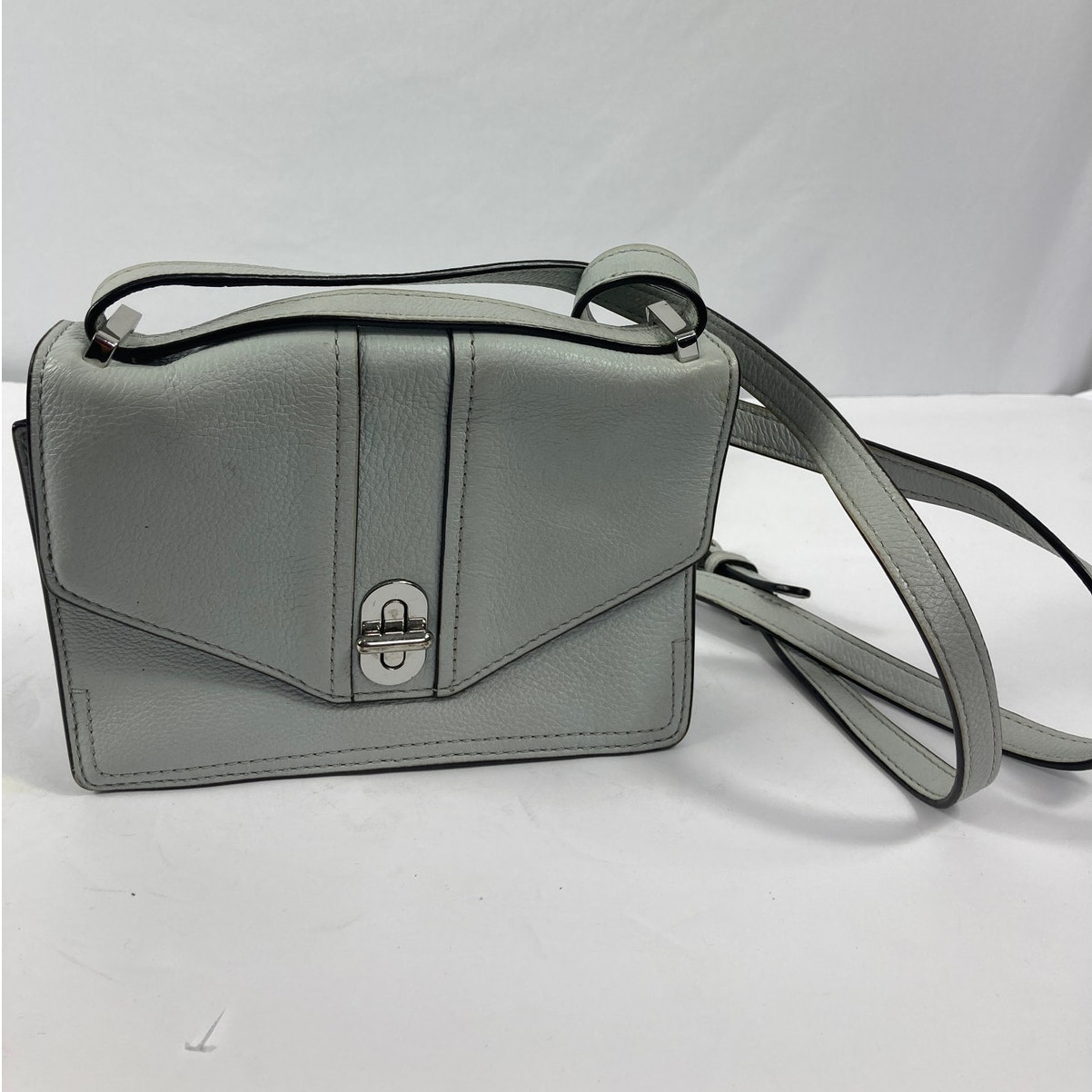Rebecca Minkoff Small Light Blue Flap Closure Crossbody Bag