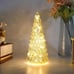 Table Top Christmas Tree Decorations with Fairy Lights,Gold Mercury Glass Finish