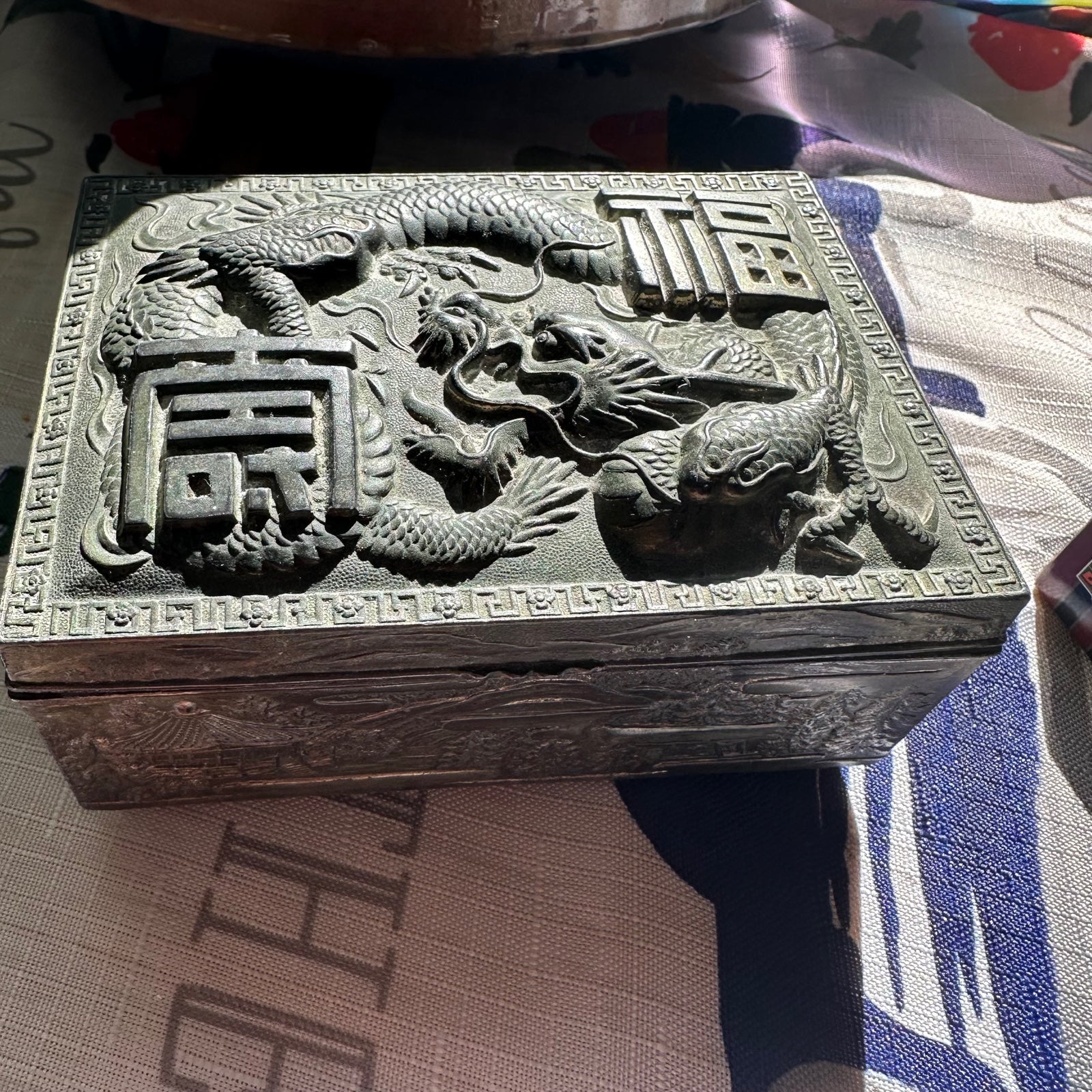 VINTAGE Japan ASIAN DRAGON Trinket box