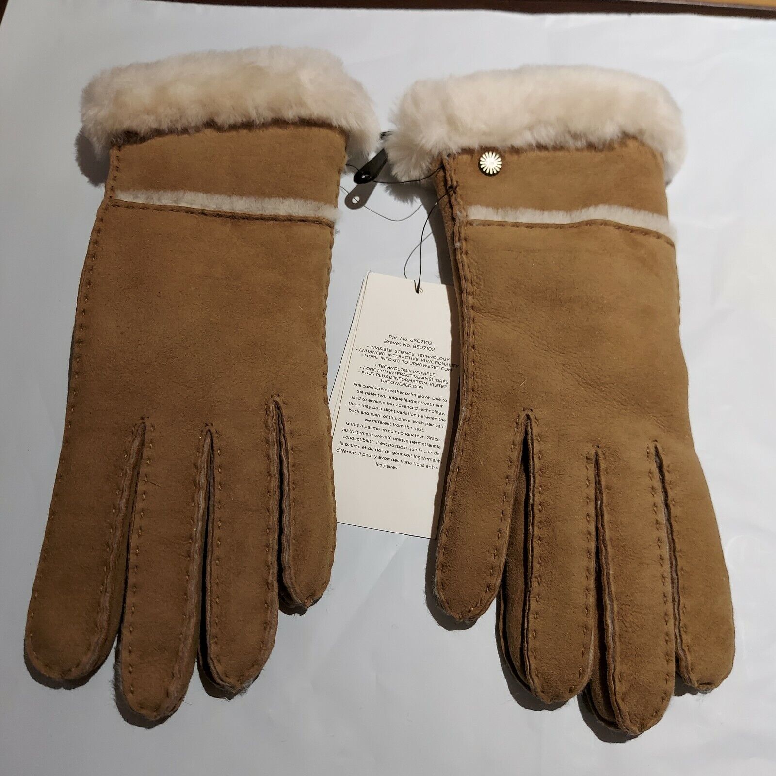 November Black Friday Sale - New UGG Australia Women's Sheepskin Exposed Slim Tech Gloves Chey fit Mediums - Christmas Clearance Carnival:£49[hoWomen_4886442ua]