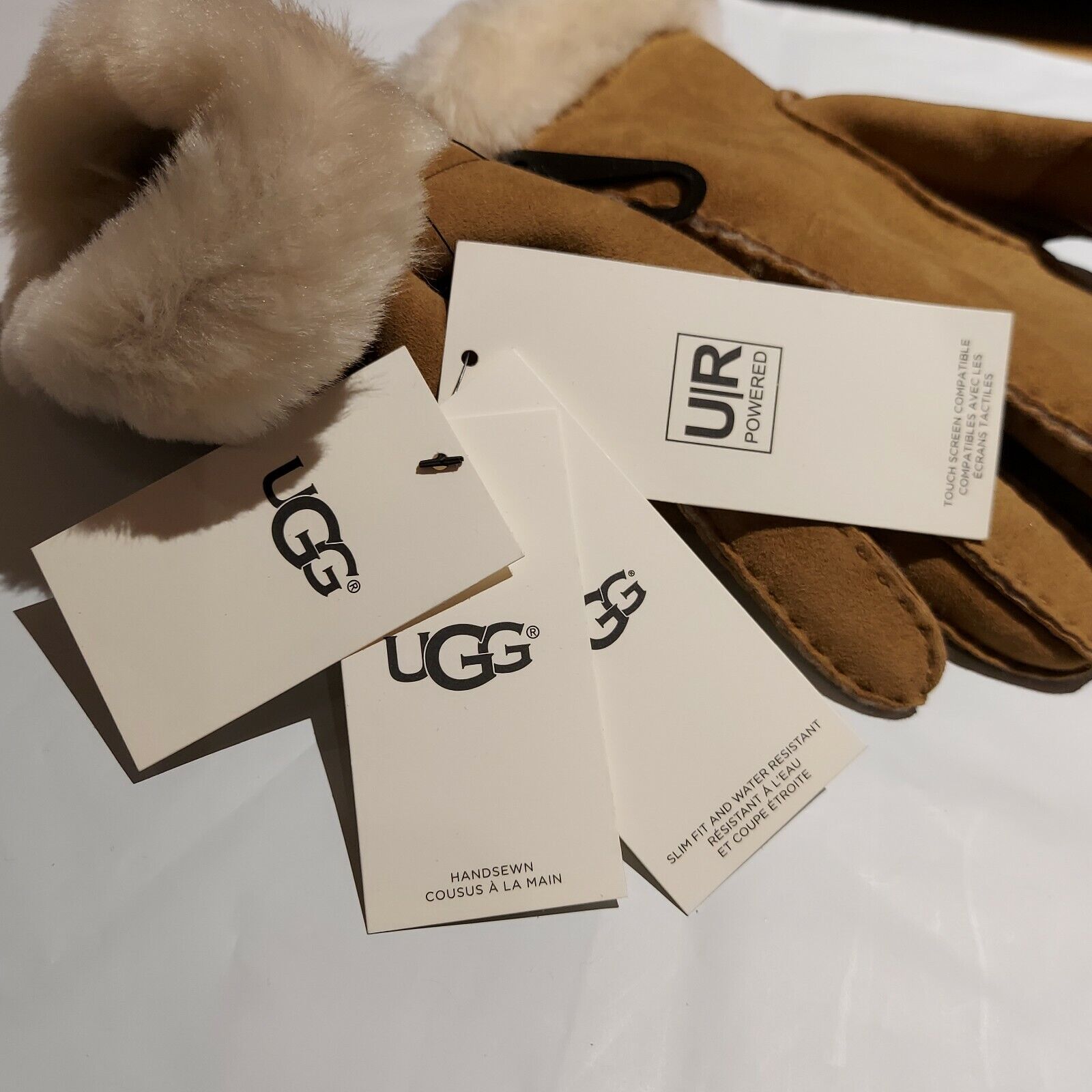 November Black Friday Sale - New UGG Australia Women's Sheepskin Exposed Slim Tech Gloves Chey fit Mediums - Christmas Clearance Carnival:£49[hoWomen_4886442ua]