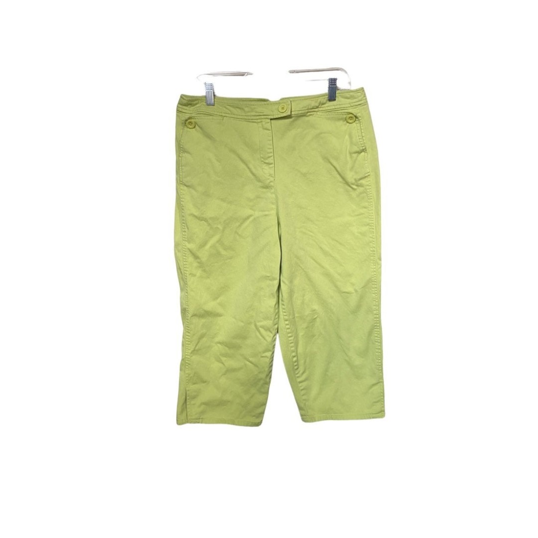 Pendleton cotton size 14 chartreuse cropped pants.