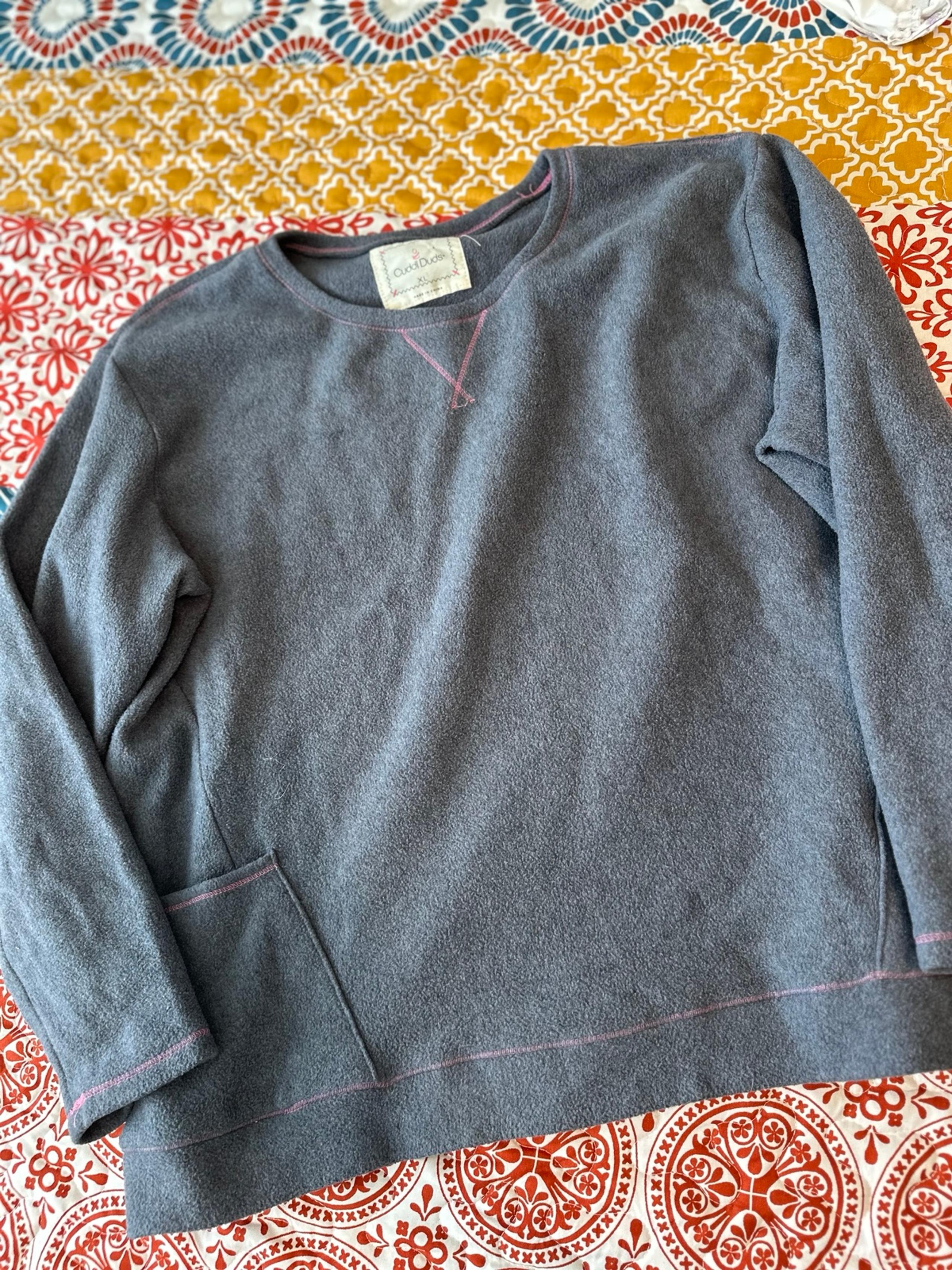CUDDL DUDS WOMEN CASUAL LOUNGE SPRING SUMMER SWEATER SHIRT PULLOVER XL
