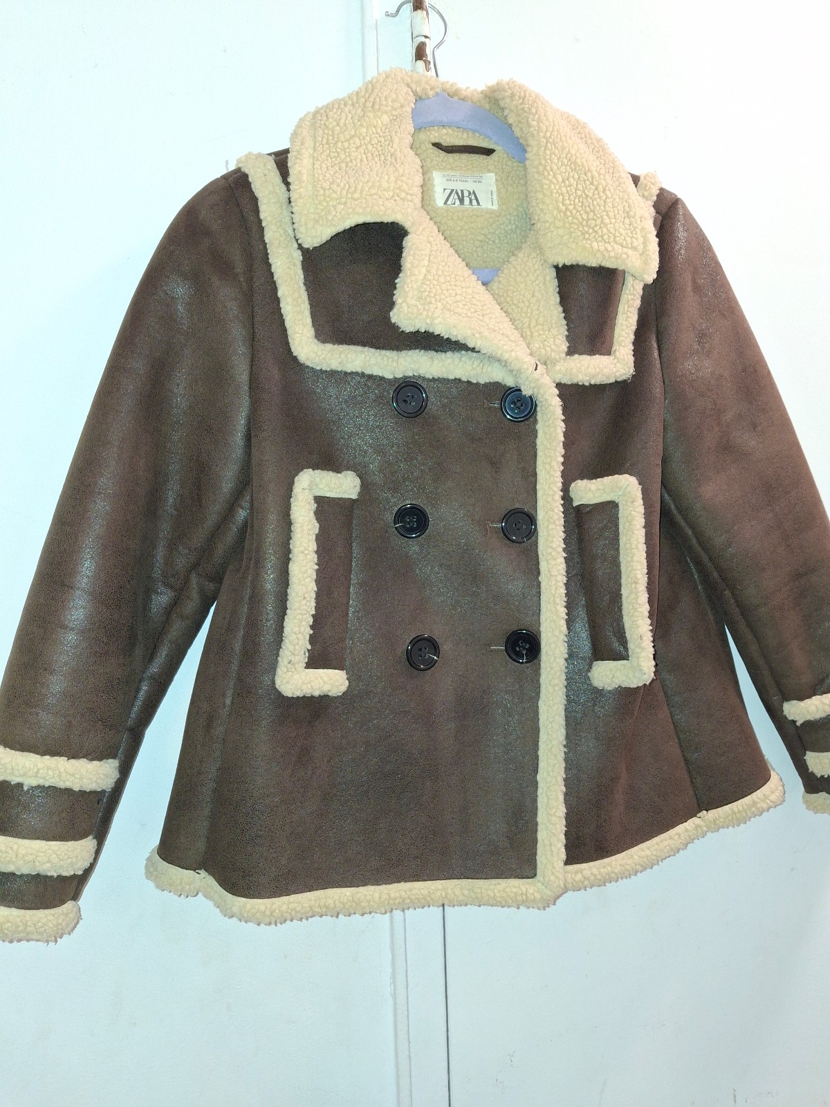 Boys Zara Sterling Brown and Tan Coat