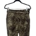 Good American Animal Print High Waist Barrel Capri Pants Jungle Green Size 6/28