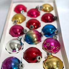 Vintage Christmas glass ball ornaments Shiny Bright & Rauch 14