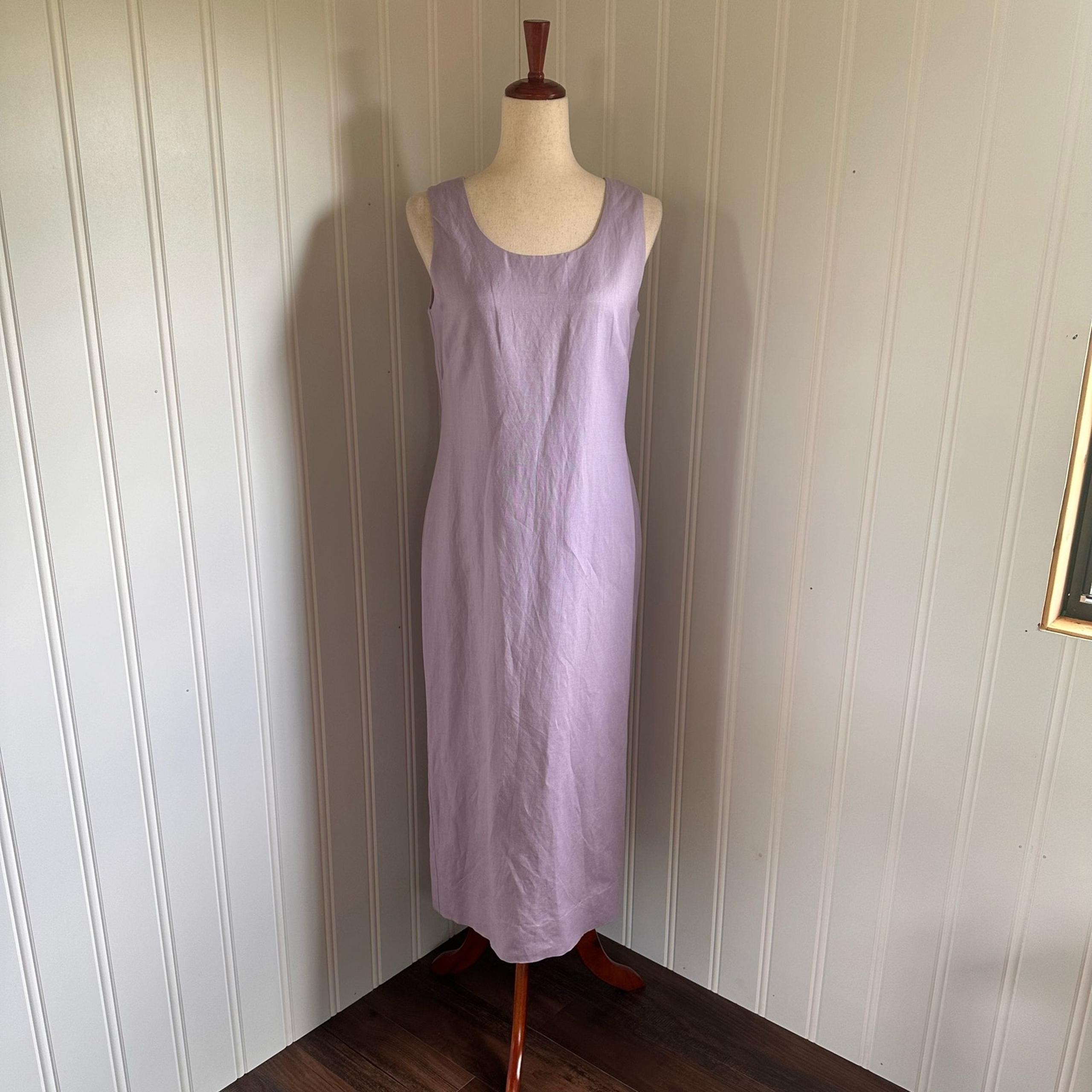Vintage 90s Jessica Howard Linen Coquette Dress 2 Piece Set size 6