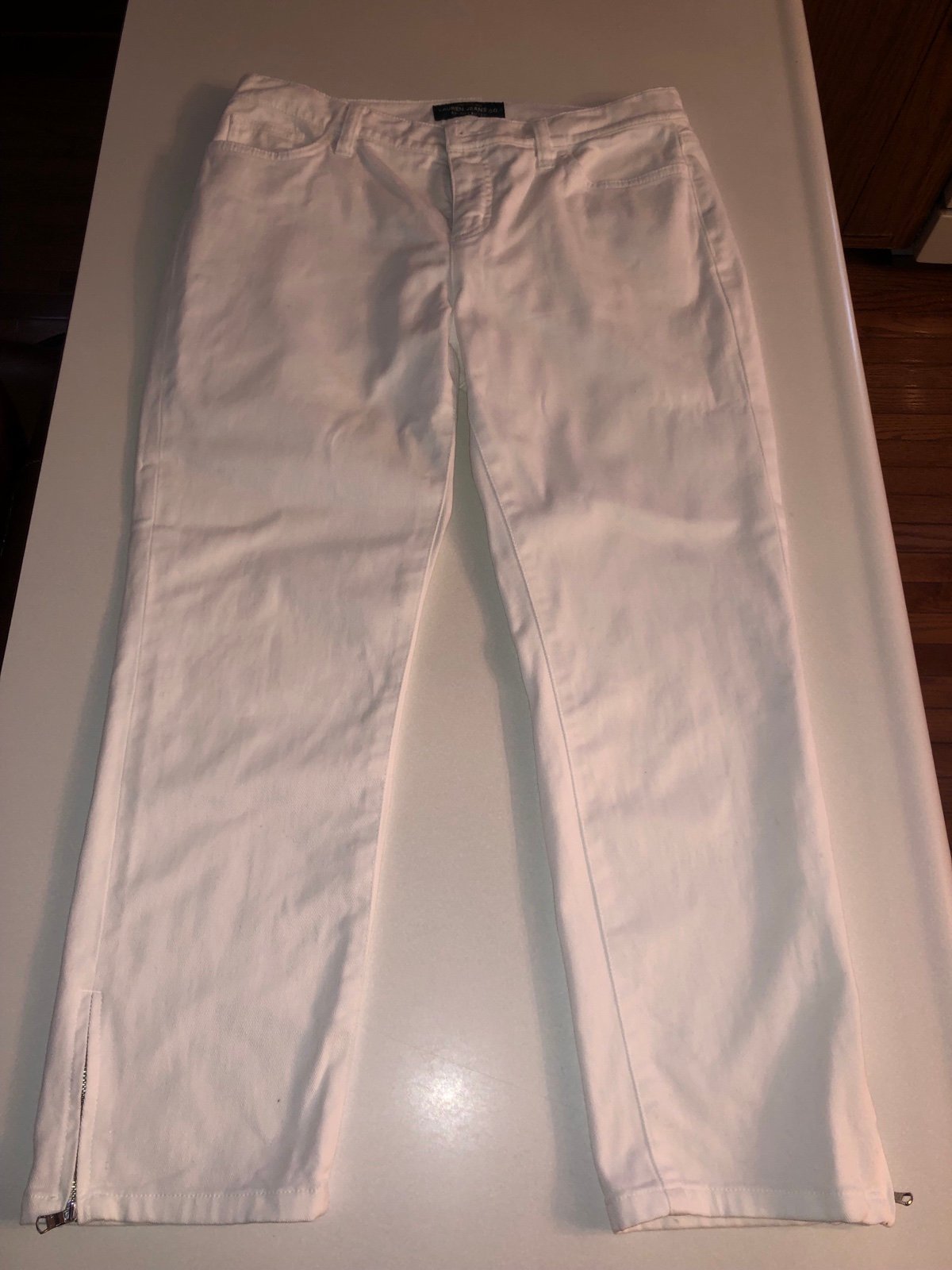 Women’s White LRL Ralph Lauren Jeans 10P Petite White Denim Vintage Rare Jeans