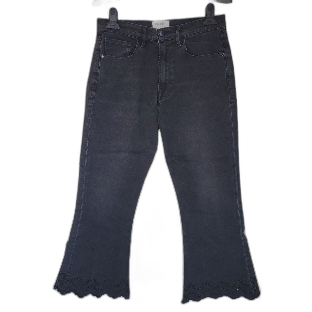 Frame Black Schiffly High Rise Crop Jeans