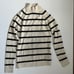Joe Fresh mock neck stripped cashmere sweater