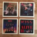 Kiss Coaster Set - Unique Ceramic Coasters - Set of 4