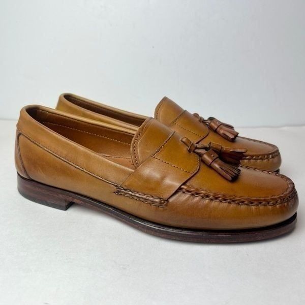 Allen Edmonds Men's Nashua Leather Slip-On Loafers in Walnut Sz 9