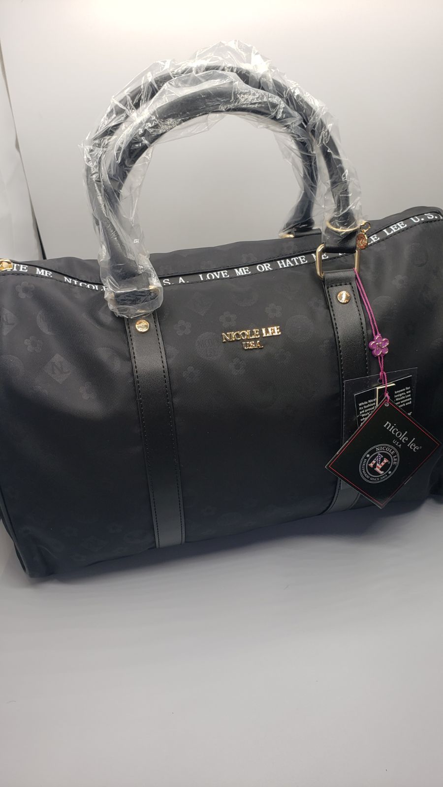 Nicole lee shop overnight bag