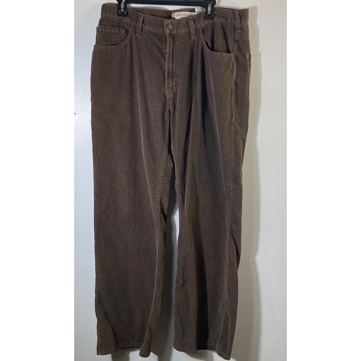 Mens Vintage 03 Levis Corduroy Loose Fit Boot Pants Brown 36 x 34