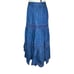 Vintage BIS Paris Beverly Hills Denim Tiered Embroidered Ruffle Prairie Skirt