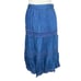 Vintage BIS Paris Beverly Hills Denim Tiered Embroidered Ruffle Prairie Skirt