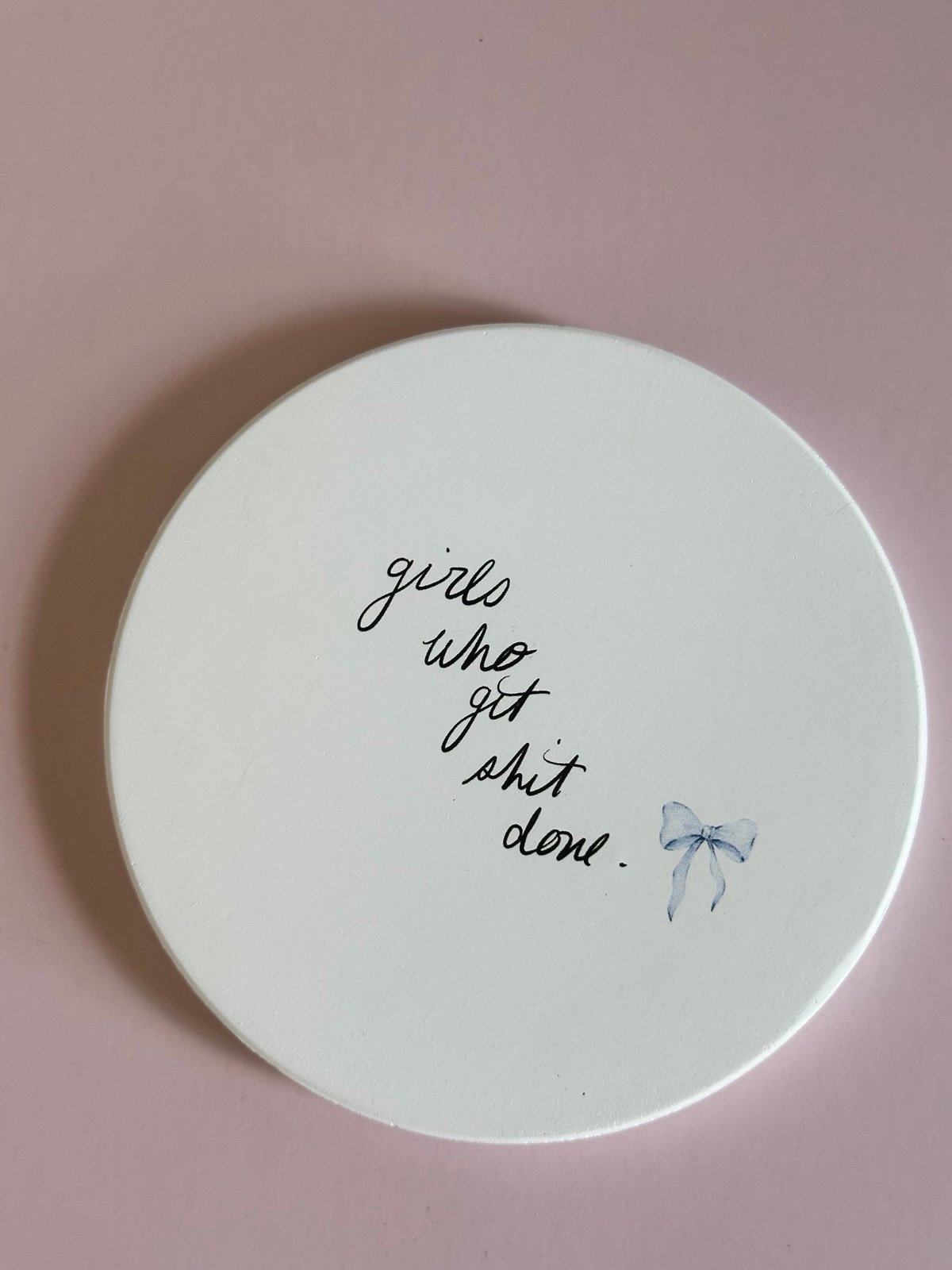 Custom Motivational Girls Coaster. Empowering Home Decor
