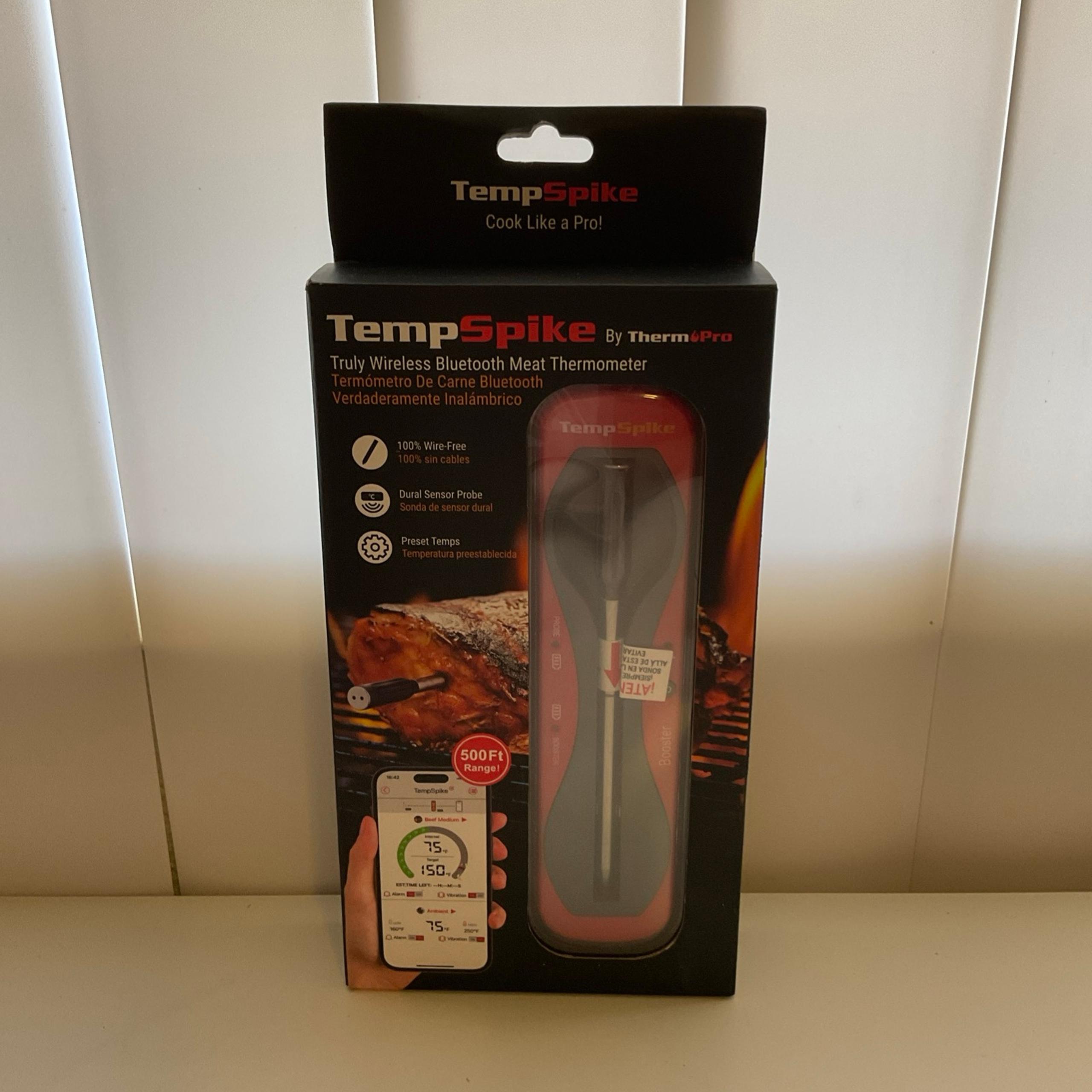 ThermoPro TempSpike 500 Ft Truly Wireless Bluetooth Meat Thermometer