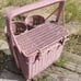 Vintage Wine And Bread Wicker Basket