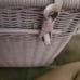 Vintage Wine And Bread Wicker Basket