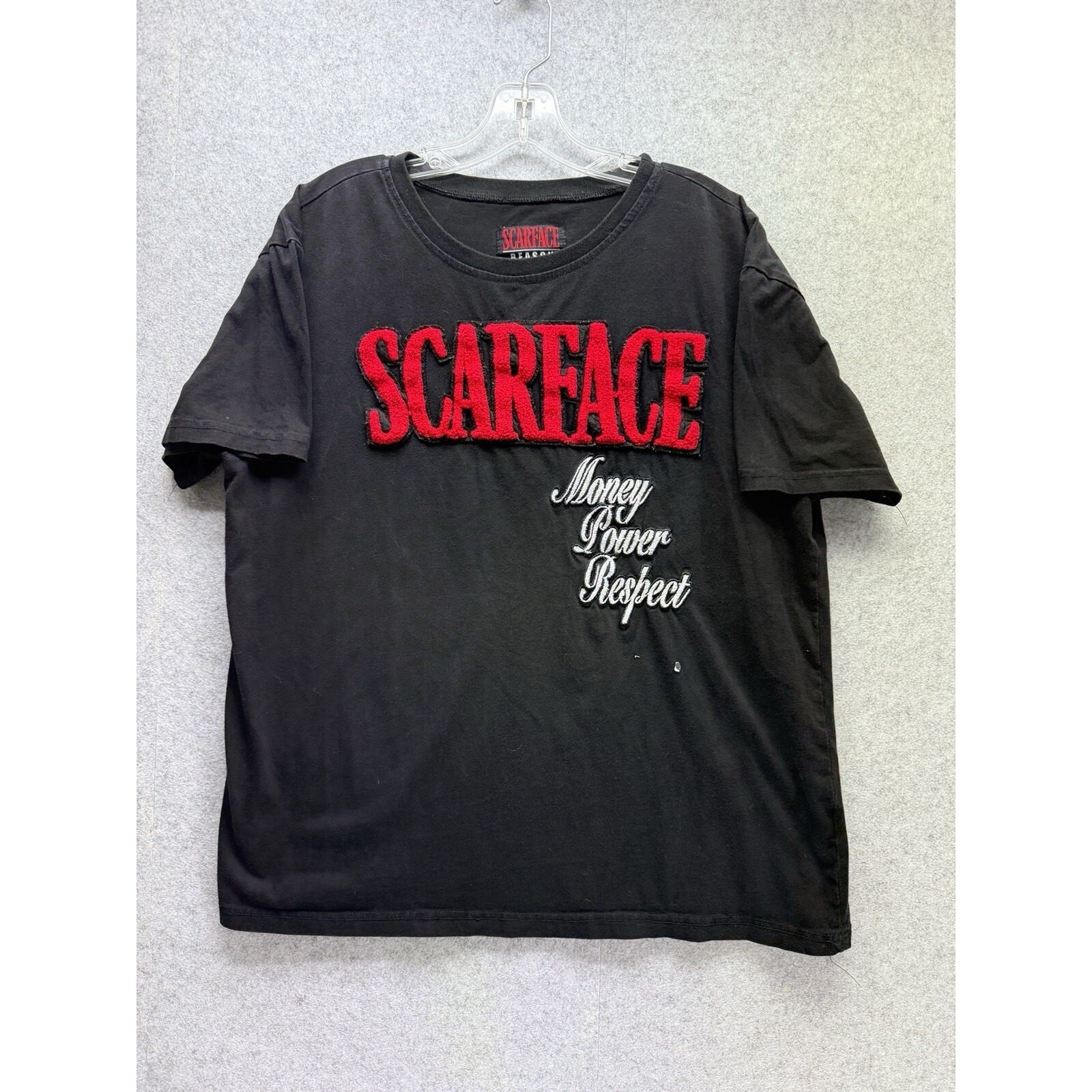 Scarface Tee Size L Black Short sleeve Men's Money Power Respect
