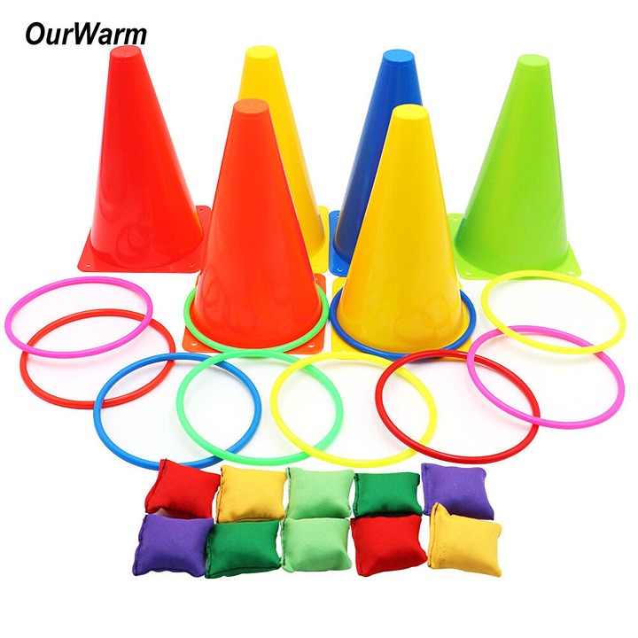 26Pcs Garden Games Outdoor Game Ring Toss Bean Bag Sack Family Fun Toys Activity