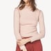 Lilla P Long Sleeve Lettuce Edge Turtleneck Sz. XL Tearose NWT