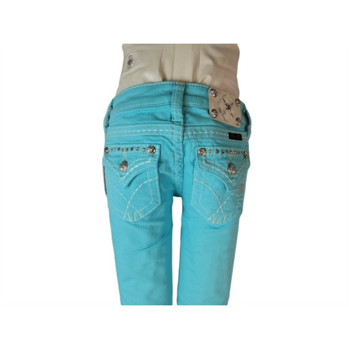 Buckle Girl's Miss Me Skinny Denim Jeans Stretch 10 x 28 Low Rise JK5180S13
