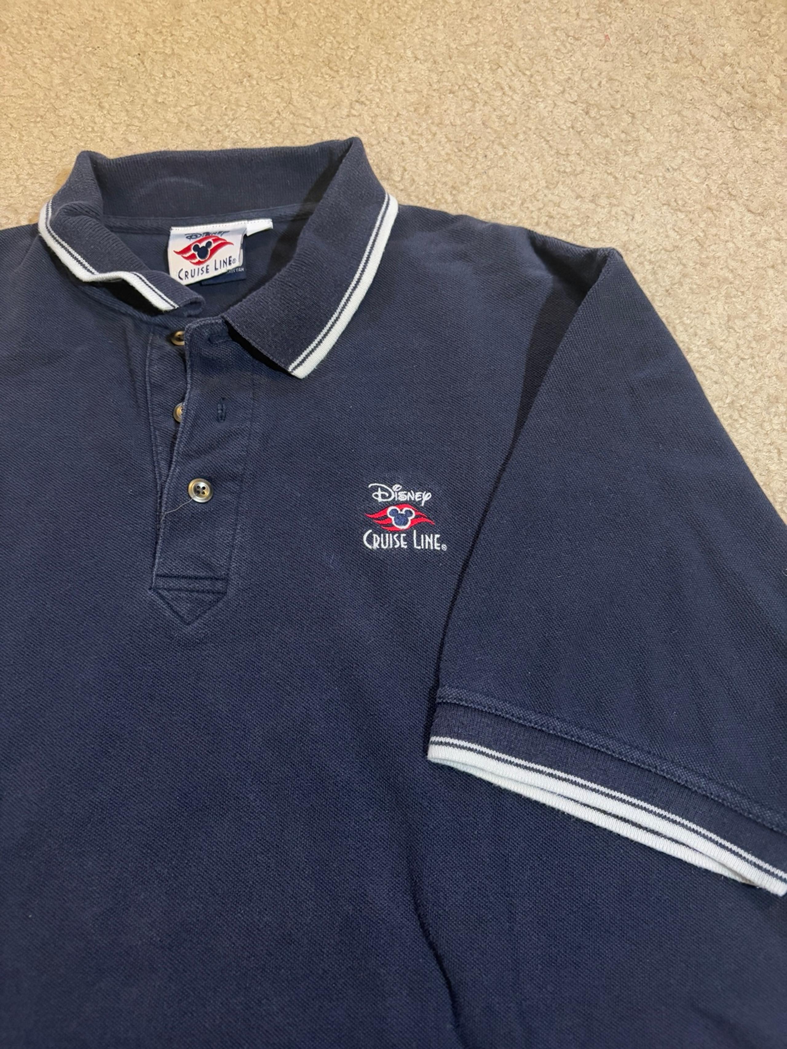 Disney cruise line 2000s men’s short sleeve polo button up