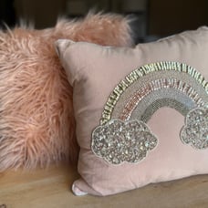 2 Throw Pillows + NEW Sheer Window Treatment Bundle