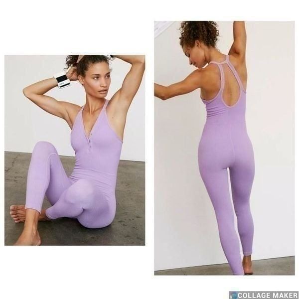 Free People Happiness Runs Henley One Piece In Purple