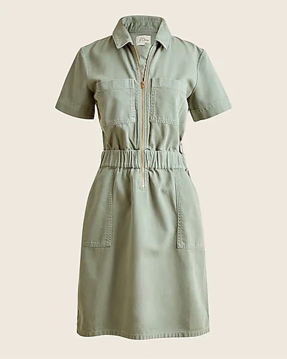 Zip-front chino dress (NWT)