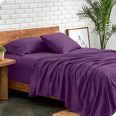 Eggplant Purple Twin XL Sheet Set 1800 Thread Count Cool and Breathable