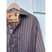 Robert Graham Mens Embroidered Shirt Button-Down Silk Trim Long Sleeve Size L