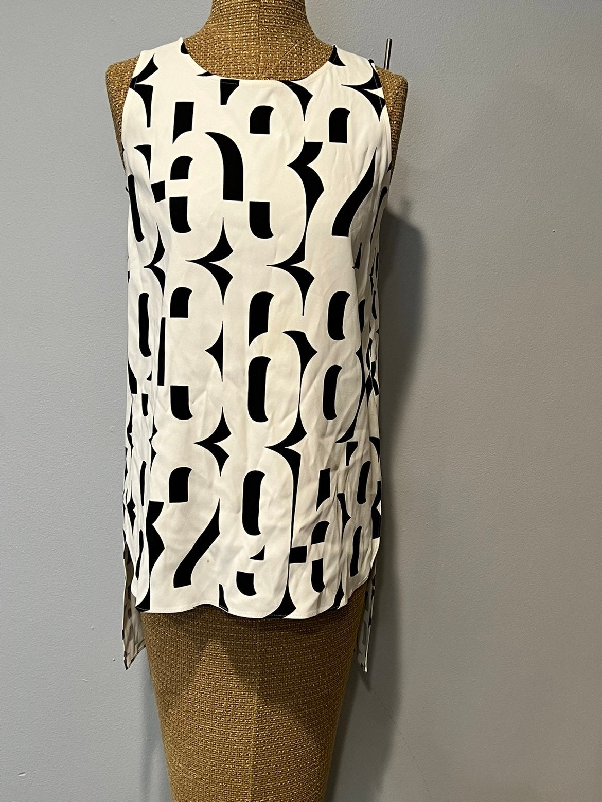 Sportmax Sleeveless Number Print Tunic Top