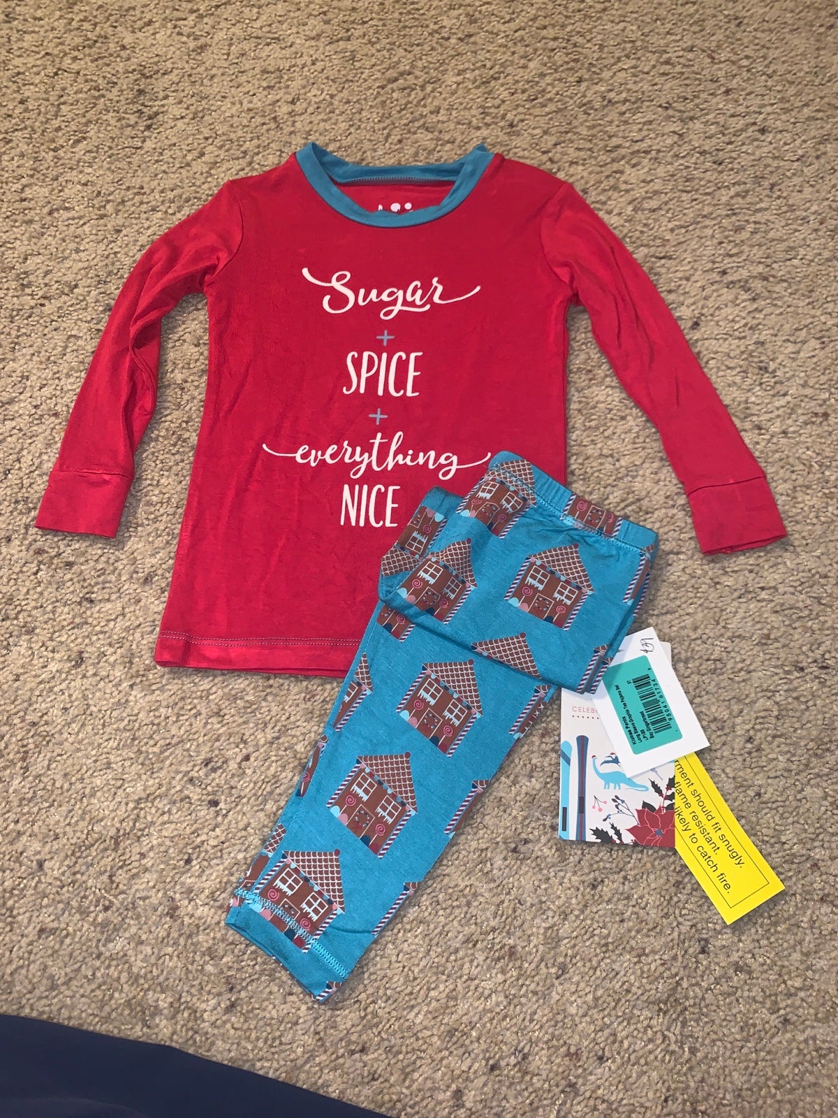 Kickee bay gingerbread pj set
