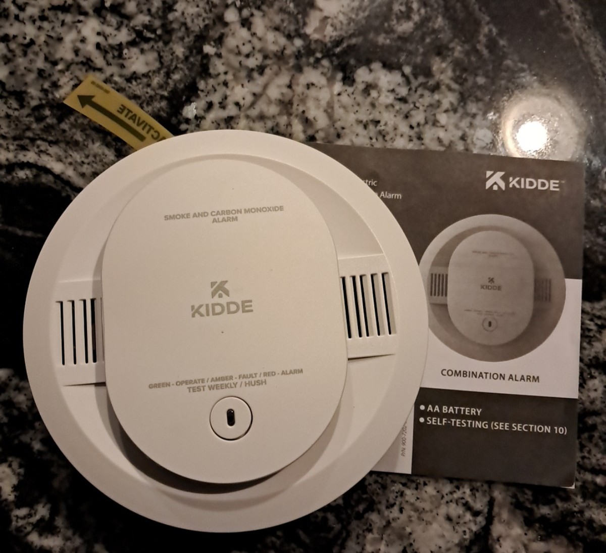 Kidde BATTERY OPERATED Smoke & Carbon Monoxide Alarm Detector COMBO SELF TESTING