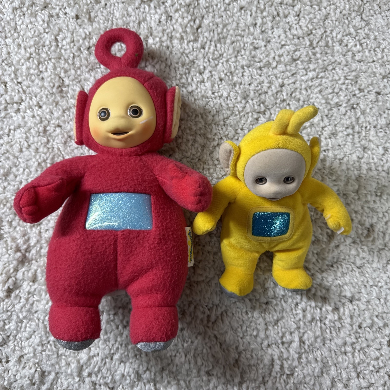 SET OF 2 VINTAGE ORIGINAL TELETUBBIES PLUSH DOLLS PLAYSKOOL 1998
