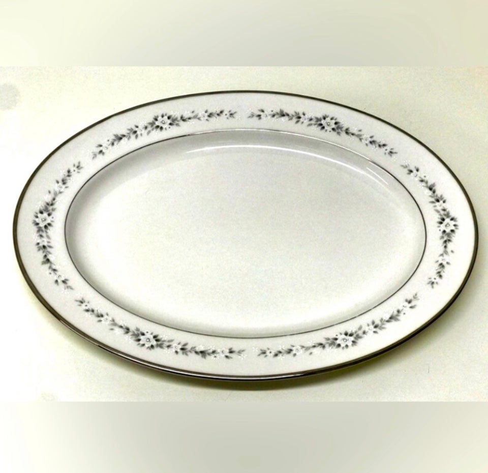 Vintage Mid Century Antique NORITAKE IVORY JAPAN Heather 13 Oval Serving Plate