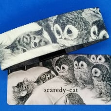 ZOX ~SCAREDY-CAT and Owls~med Retired design. NIP w/Card. Collectibile!