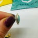 Rare Kendra Scott GOLD TONE AQUA OPAL ELLIE STUD EARRINGS