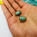 Rare Kendra Scott GOLD TONE AQUA OPAL ELLIE STUD EARRINGS