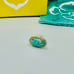 Rare Kendra Scott GOLD TONE AQUA OPAL ELLIE STUD EARRINGS